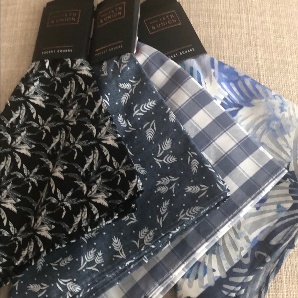 14th & Union Pocket Square Set NWT